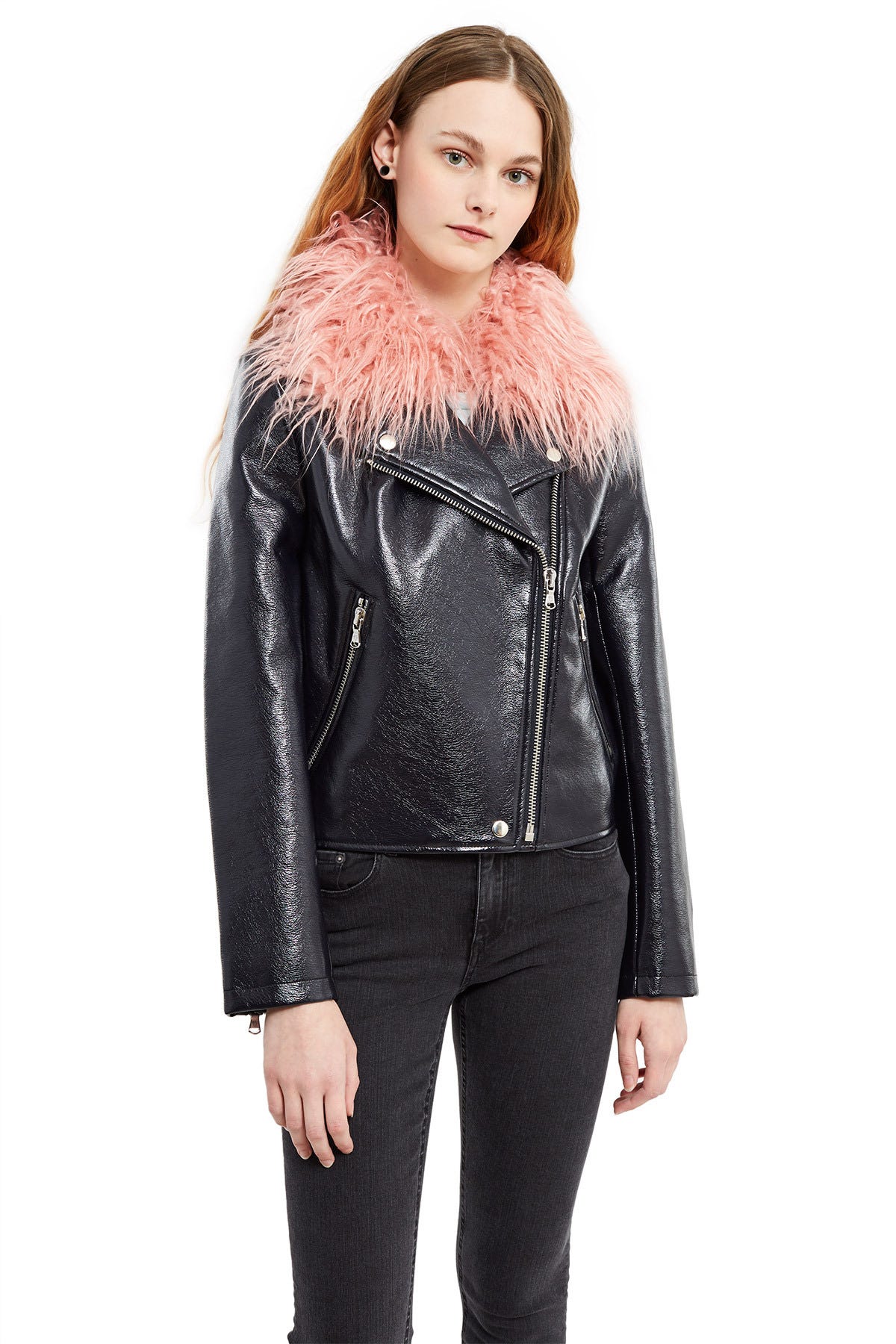 Faux Leather Jacket Best Fall Jackets For Women Shrimps Taffy Biker Jacket 680 Available At Opening Ceremony