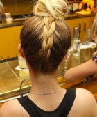 Hot Hair Trend Alert: The Reverse-Braided Top Bun