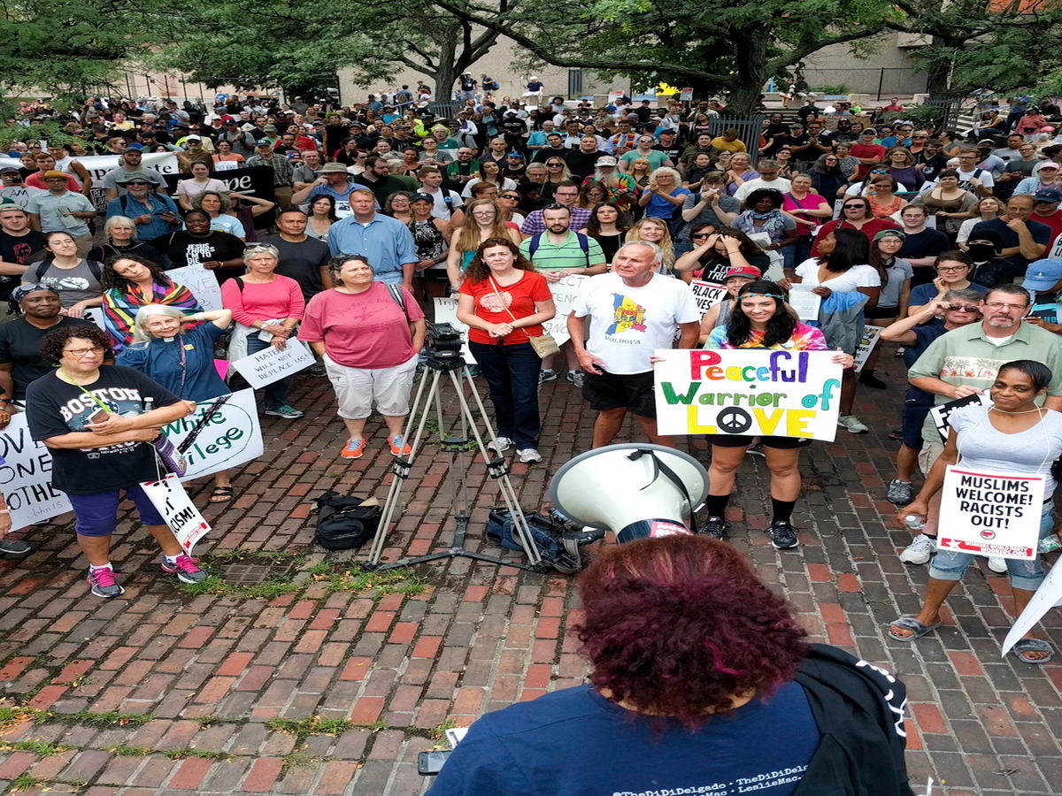 Thousands Of Counterprotesters March On Boston Commons Against White Nationalists