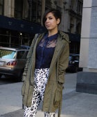 What We're Wearing: Nadia And Her Easy-To-Care-For Pet