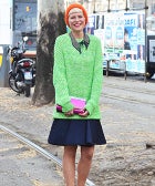 This Ladylike Approach To Lime Green Is All About Proportion