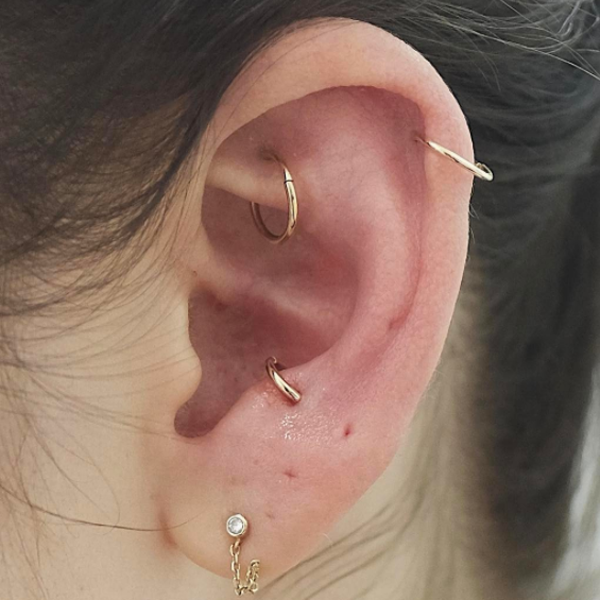 NYC Piercing Trends Cool Earring Combinations Photos