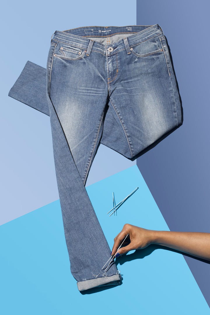 Frayed Hem Jeans DIY Denim