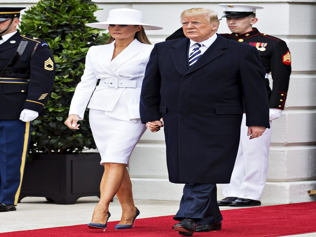 A Visual History Of Melania Trump Avoiding Touching Her Husband