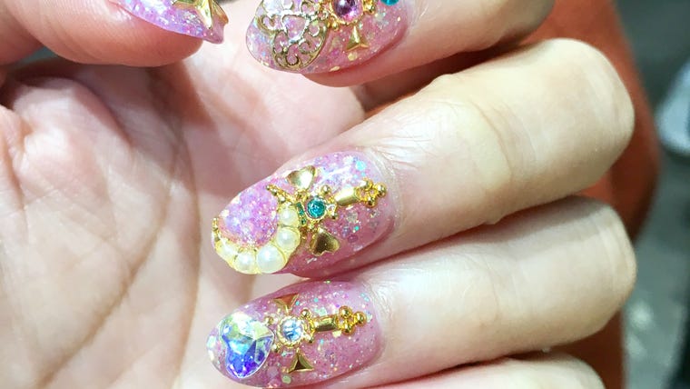 Anese Manicure Crystal Nails Sailor Moon Inspired Refinery29