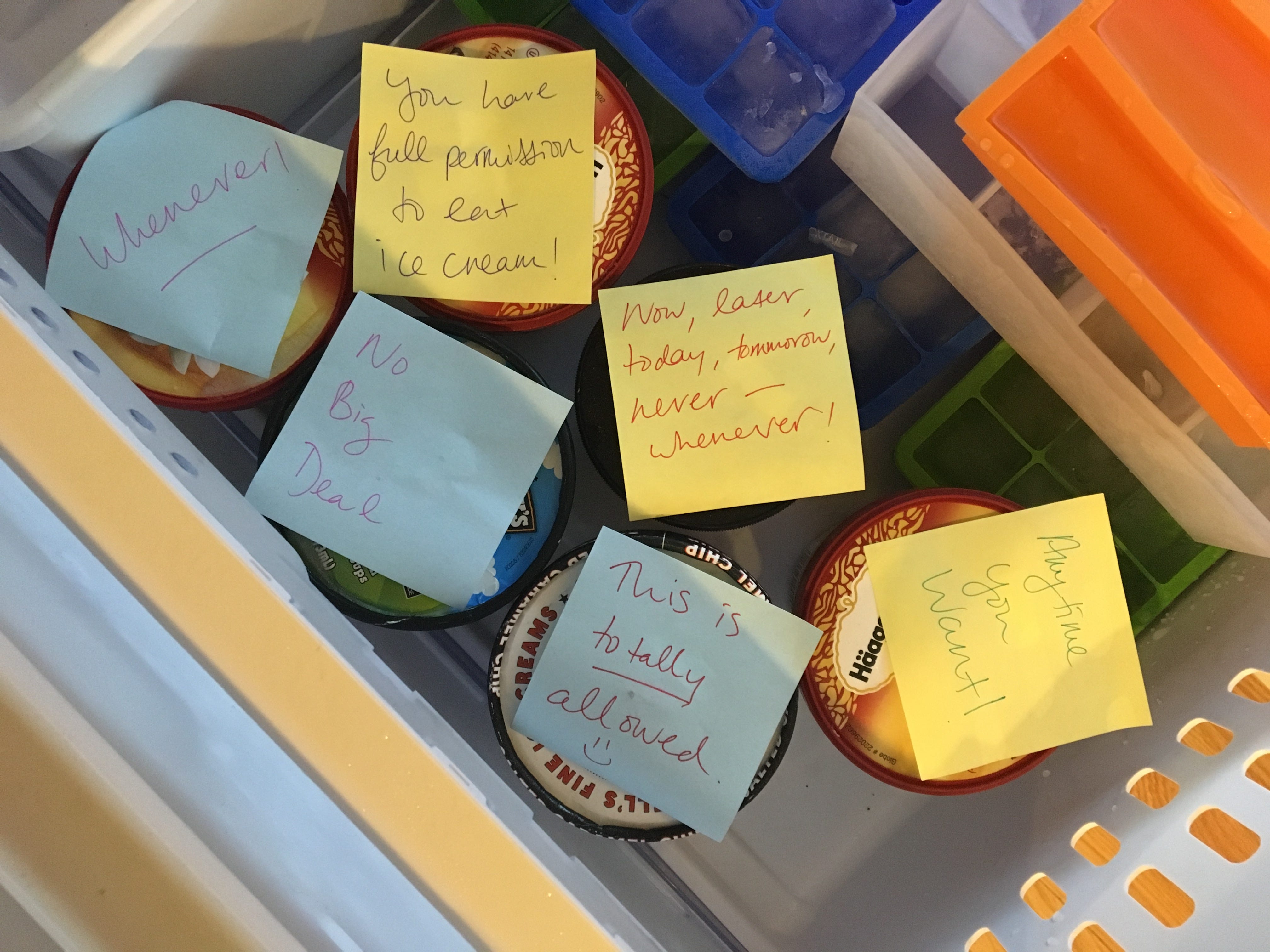 how post-its cured my ice cream obsession