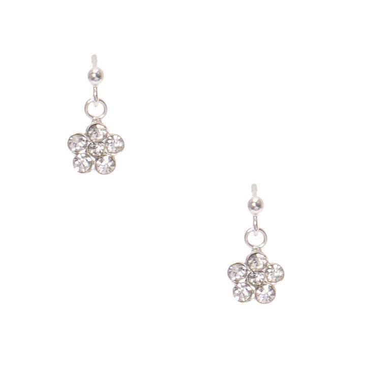 Best Earrings Claires Mall 100 Million Piercings Claire S Sterling Silver Crystal Daisy Drop Earrings 14 99 Available At