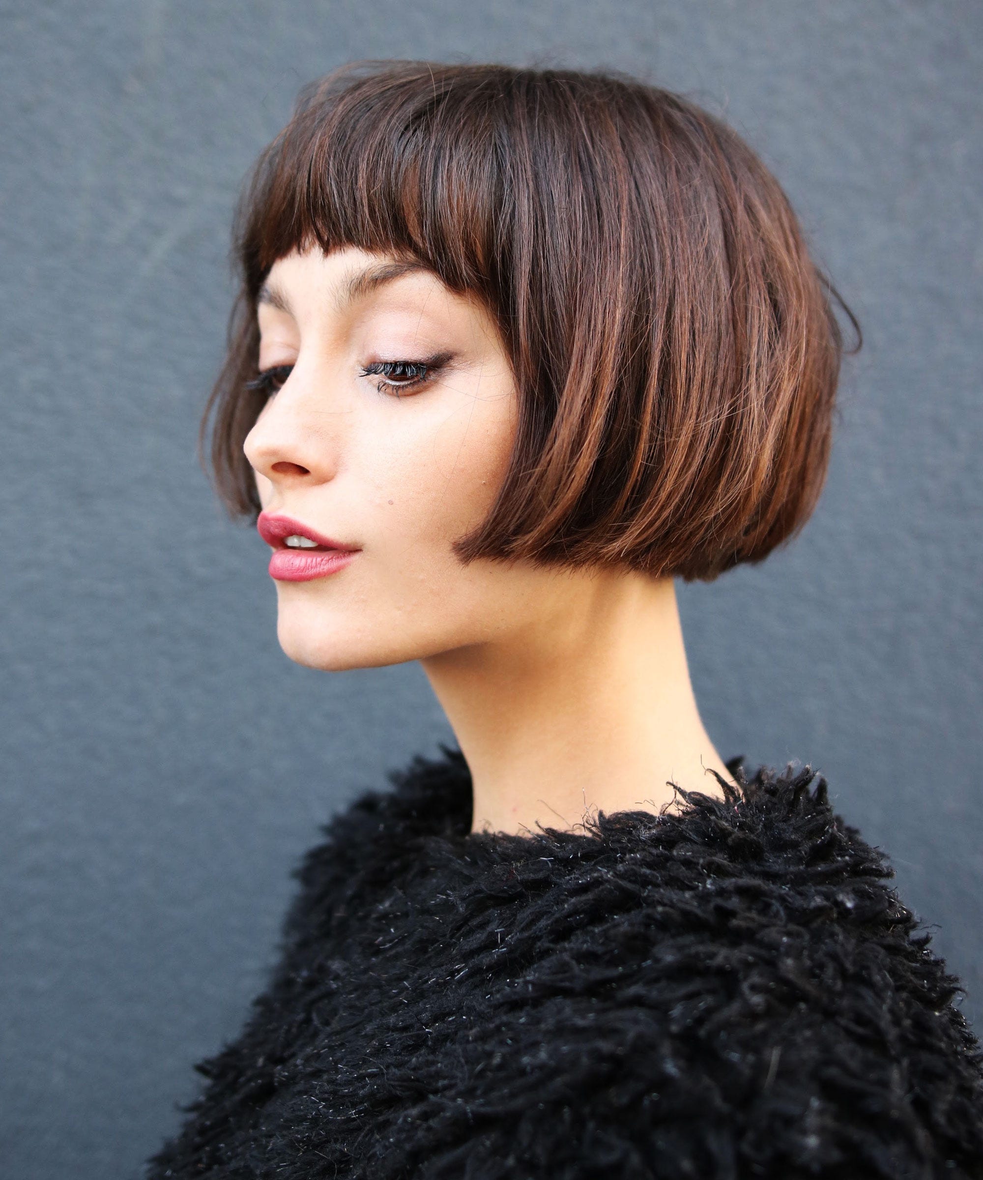 short bob hairstyles with fringe uk