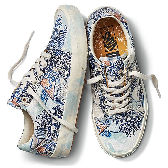 vans x van gogh sneaker clothing collab is pure art