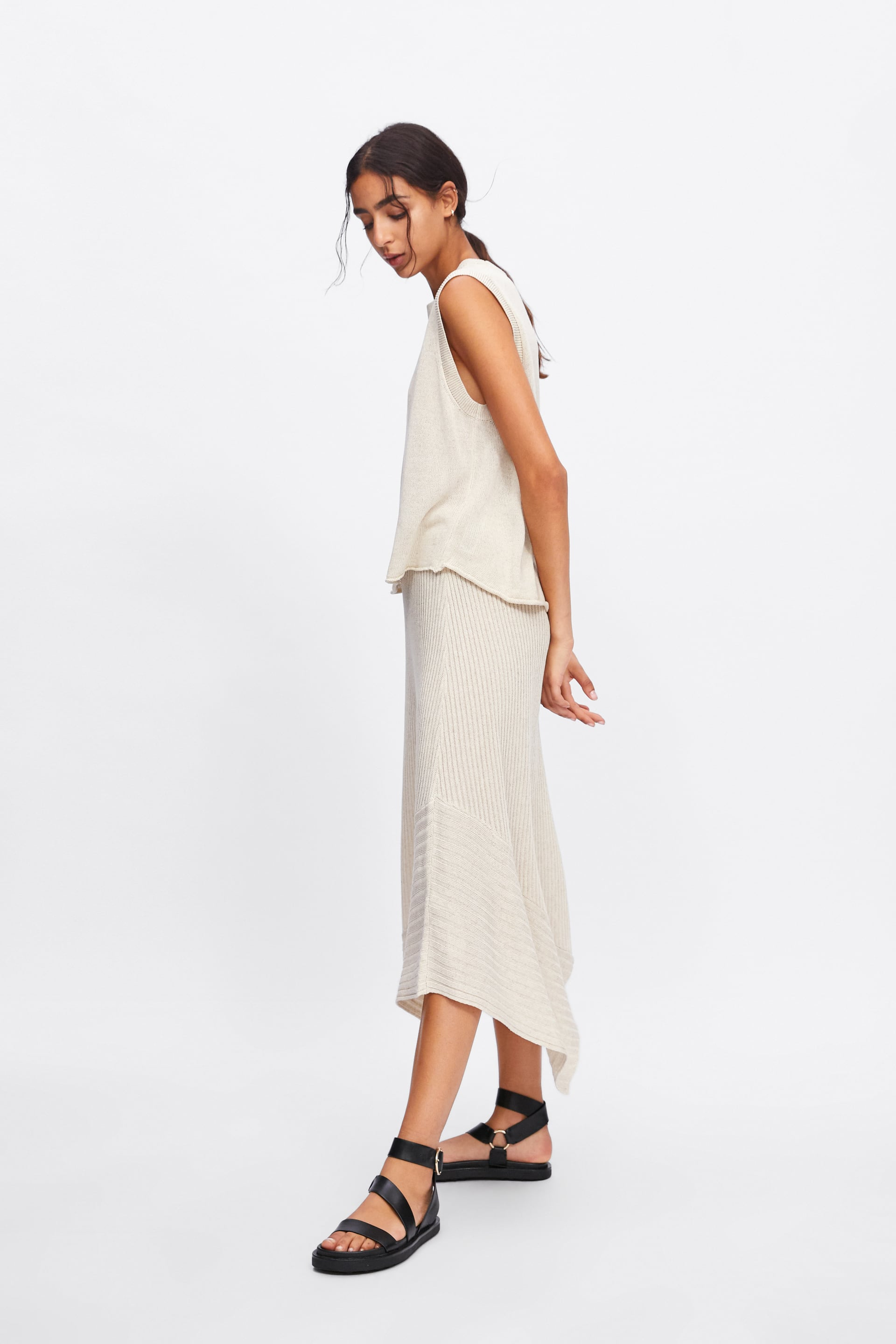 Zara + Ribbed Knit Top