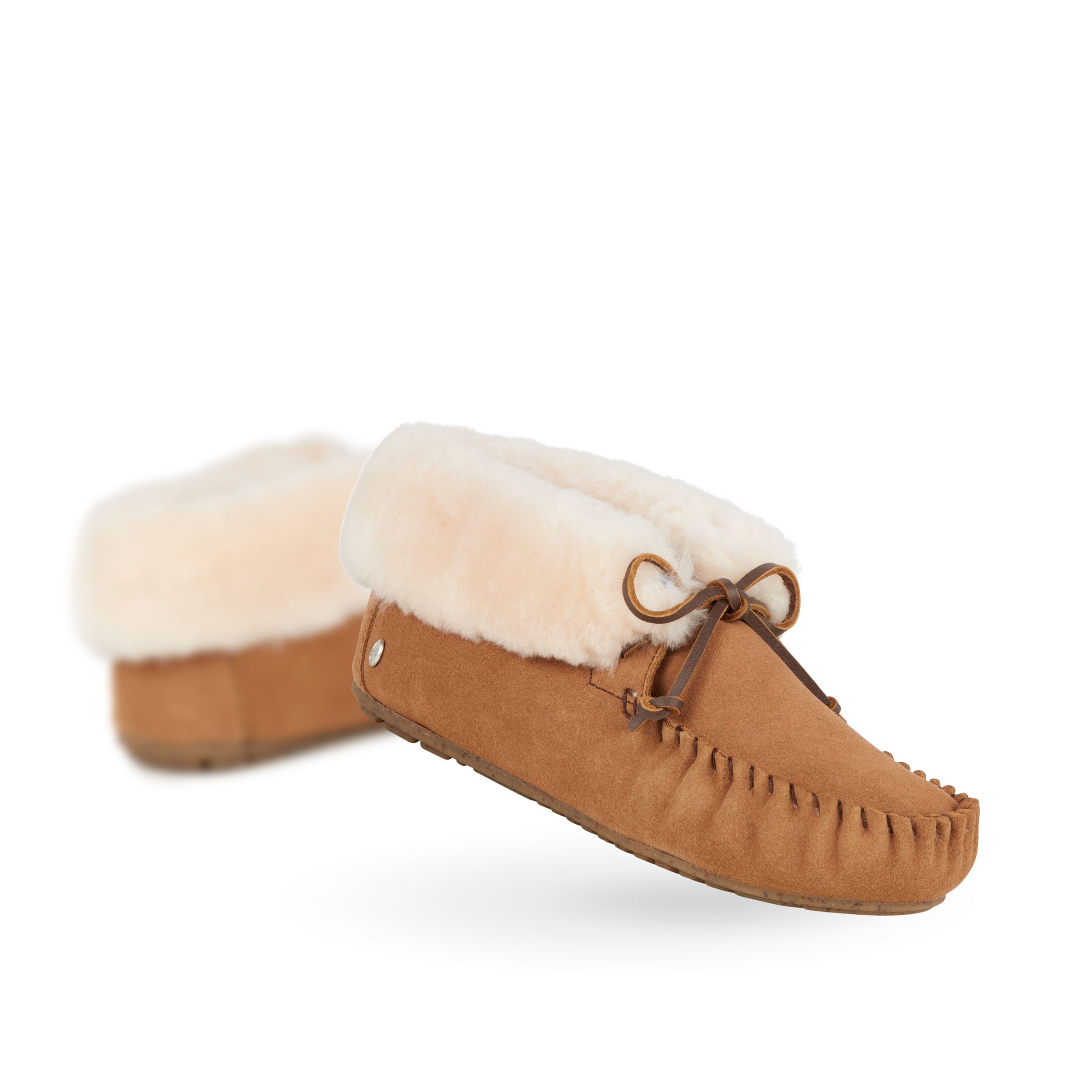 emu rose gold slippers