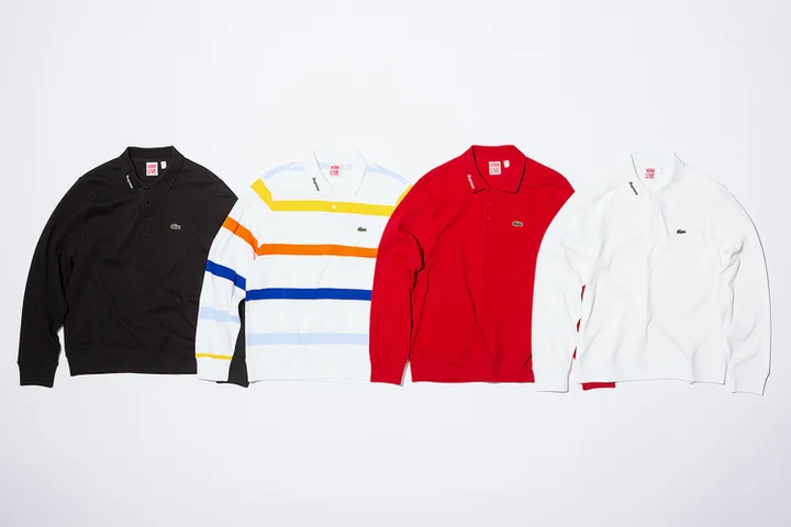 マルチ L Supreme LACOSTE L/S Jersey Polo Multi Stripe Long