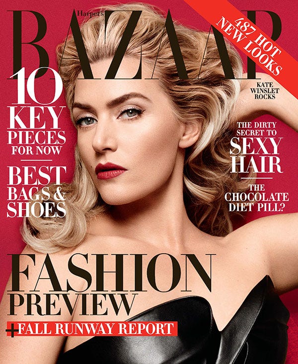 Kate Winslet Harpers Bazaar June July 2014 Cover Pics