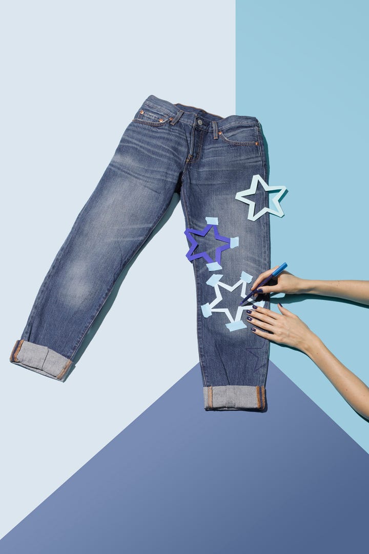 Easy Denim Stencil DIY