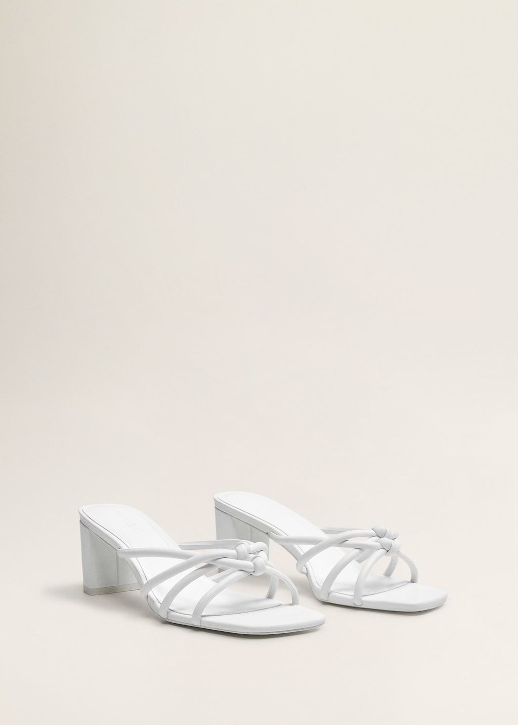 white sandals mango