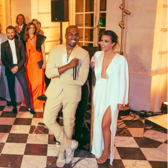 kim kardashian rehearsal dinner dress Kimye Wedding