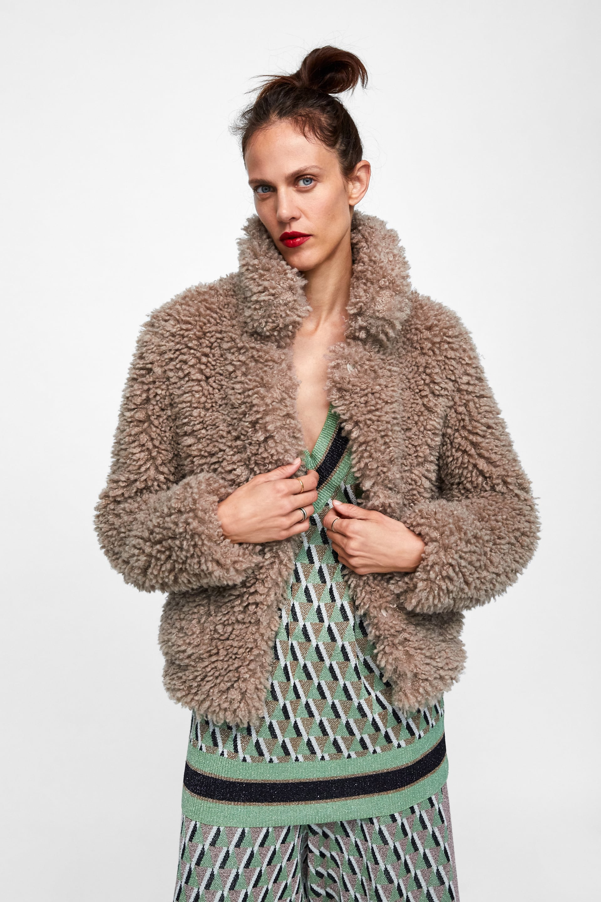 Best Zara Winter Coats 2018 Womens Fur Puffers More Zara Soft Faux Fur Jacket