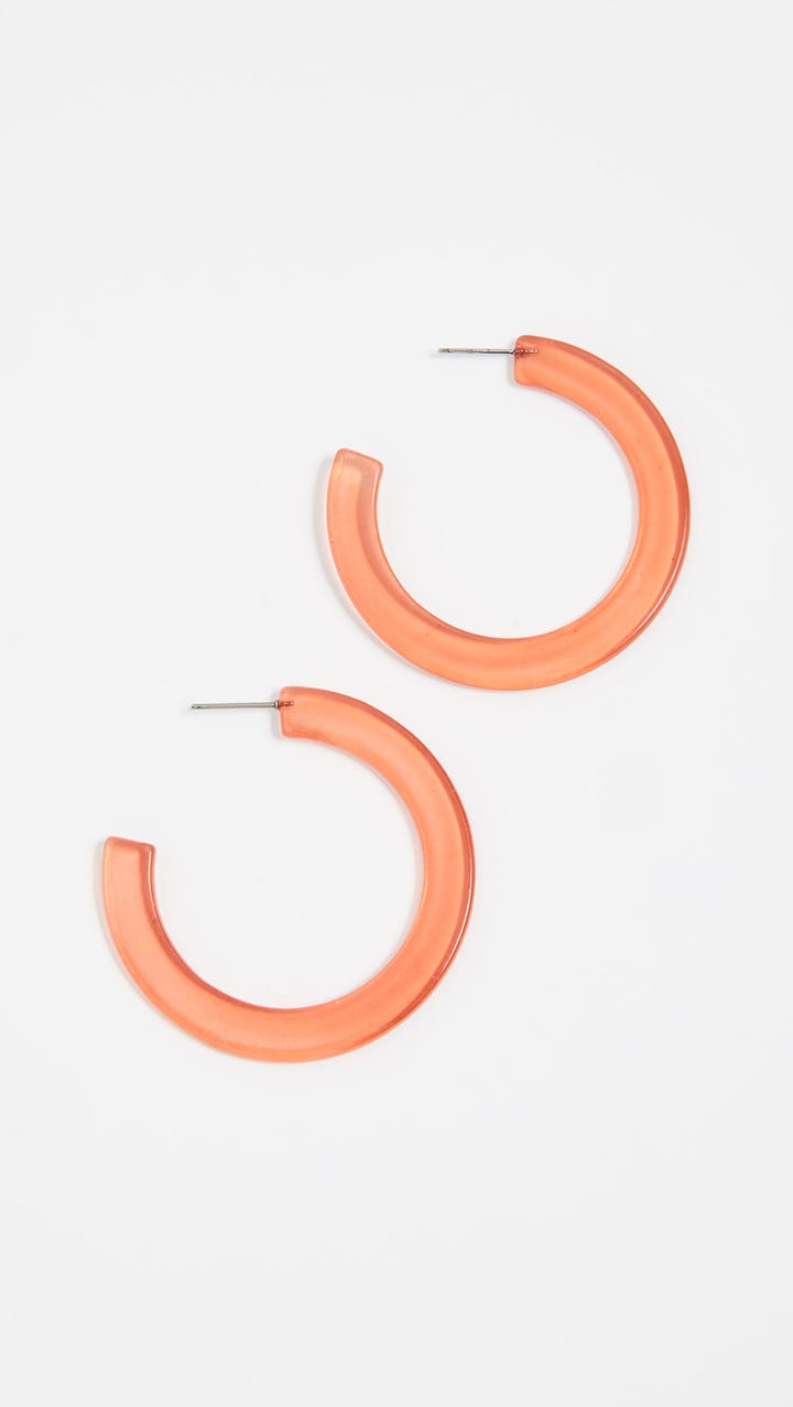 Clear Lucite Plastic Hoop Earrings For Summer 2018