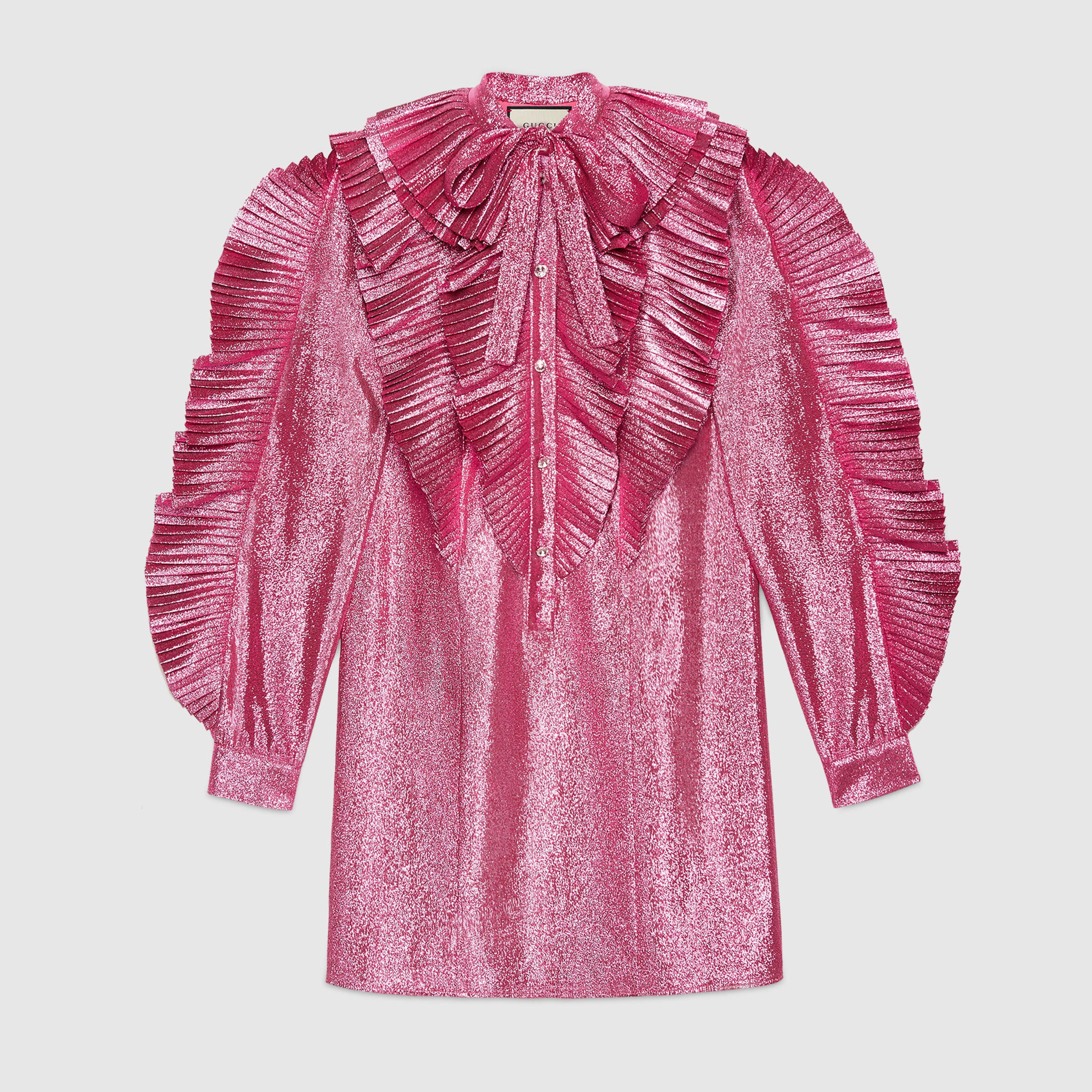 Gucci + Lurex Pleated Dress