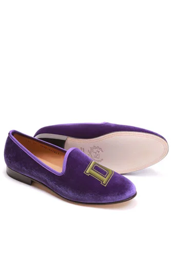 Del Toro Purple Drivers/Loafers NIB Del Toro ITALY Handmade Purple Geometric Velvet Loafers  main image 2