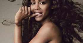 Zoe Saldana Naked Topless Pics Allure June Magazine