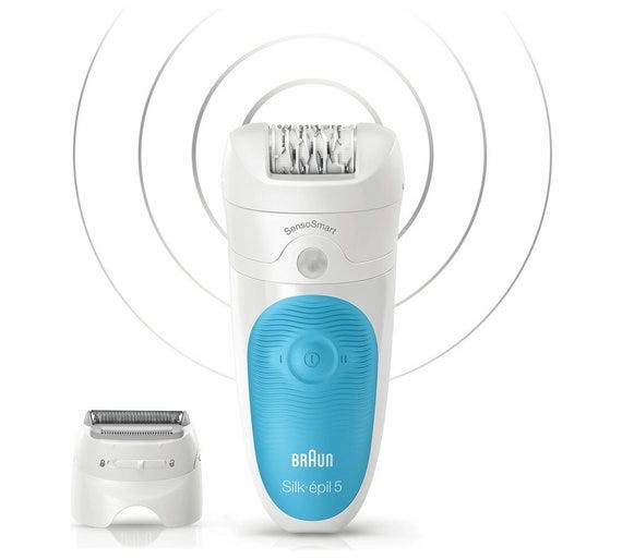 Braun + Silkepil SensoSmart Wet and Dry Cordless Epilator