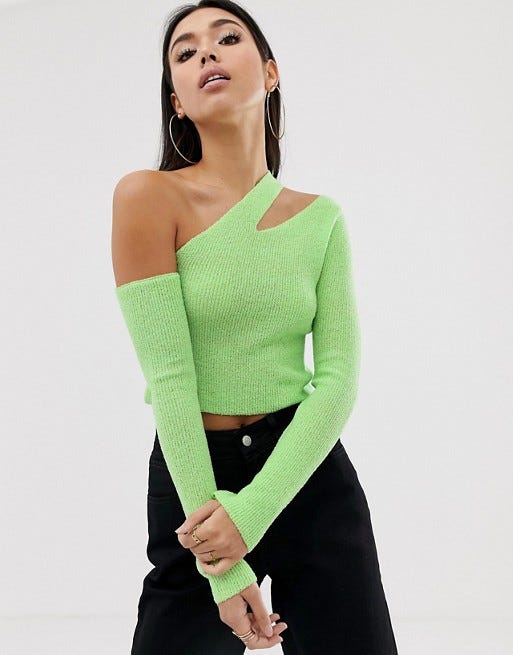 ASOS DESIGN   Asymmetric Knitted Top