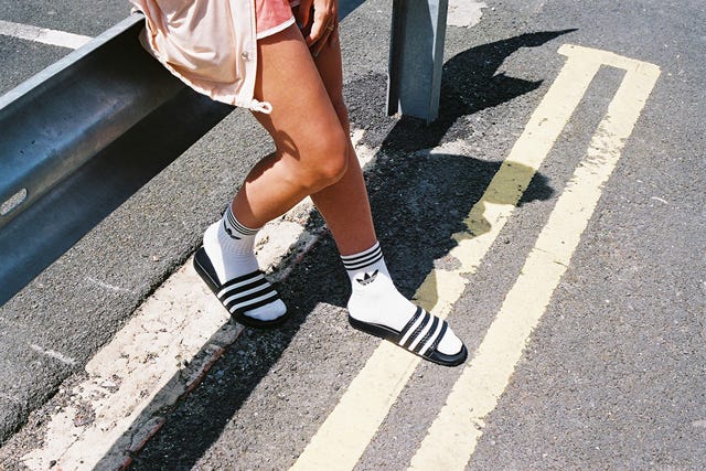 adilette with socks