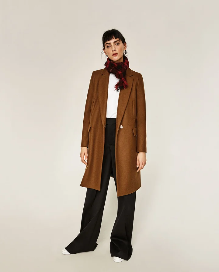 masculine double breasted coat zara