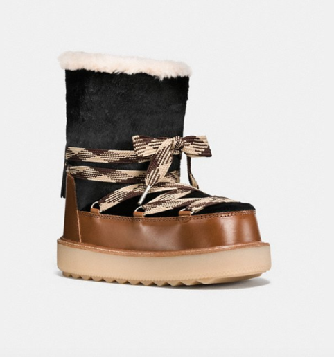 diara genuine shearling bootie