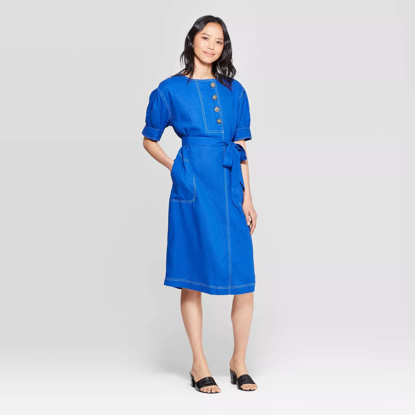 chinese dress ladies Button Down Dress *New! – Linen Woman main image 0