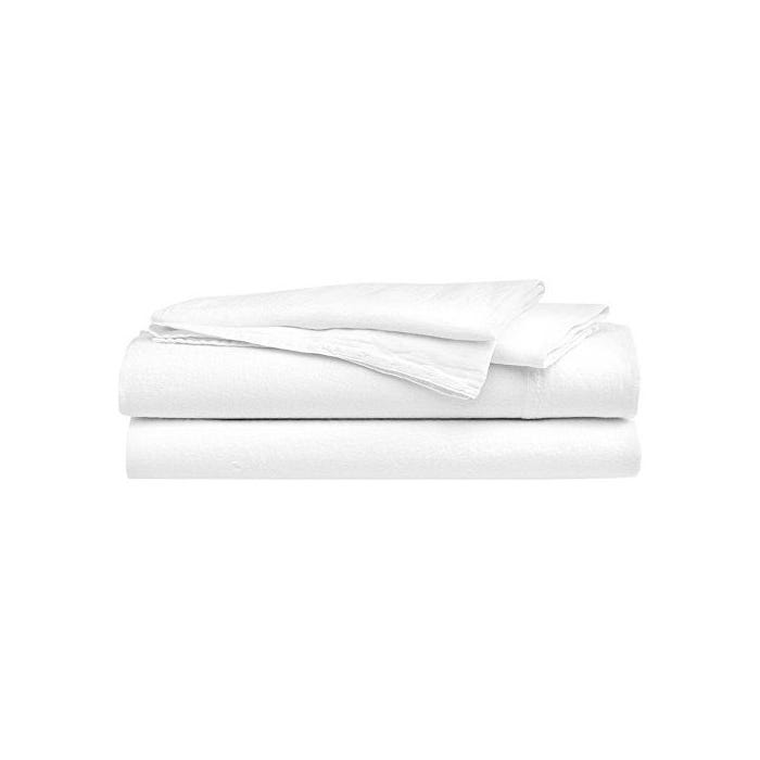 Hotel Sheets Direct + 100% Bamboo 4 Piece Bed Sheet Set (Queen, White)