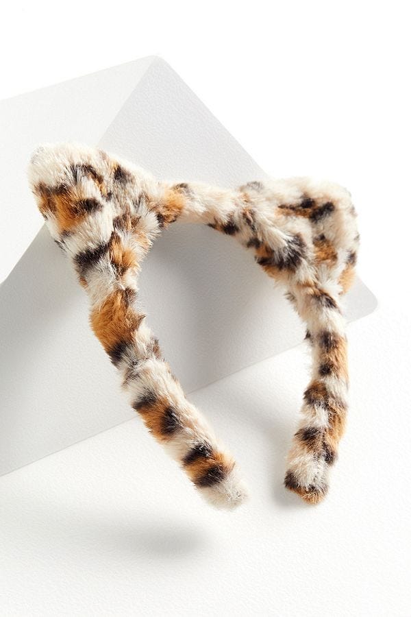Urban Outfitters + Fuzzy Cat Ears Headband