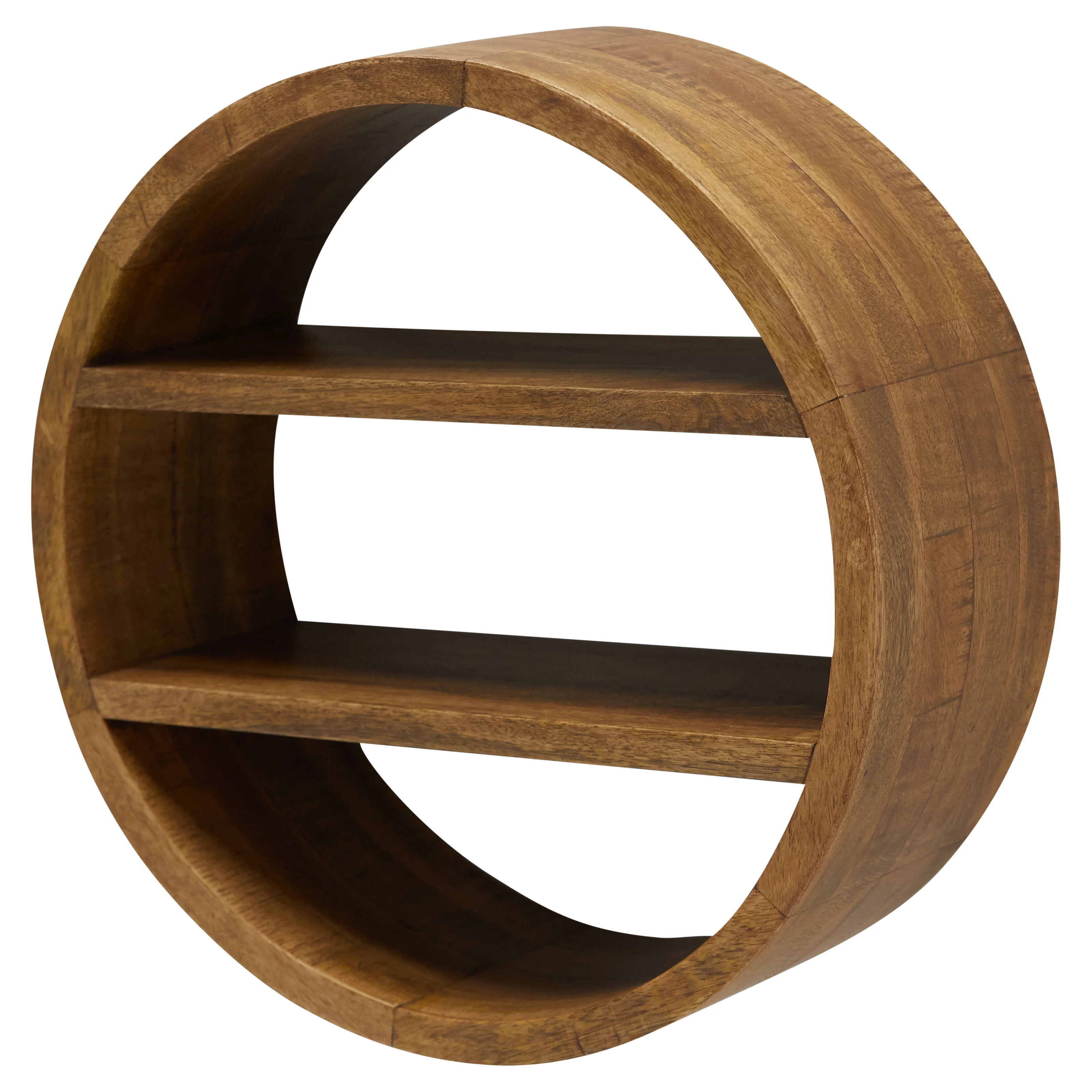 Drew Barrymore Flower Home Round Mango Wood Wall Shelf