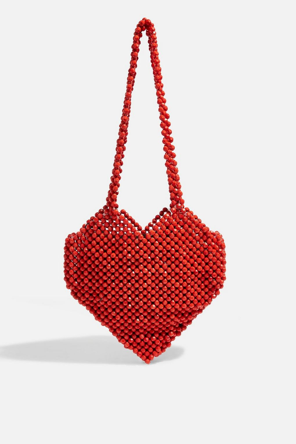 Heart Beaded Shoulder Bag
