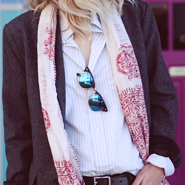 sachin and babi light blue dress SoCal captures essence of winter fashion