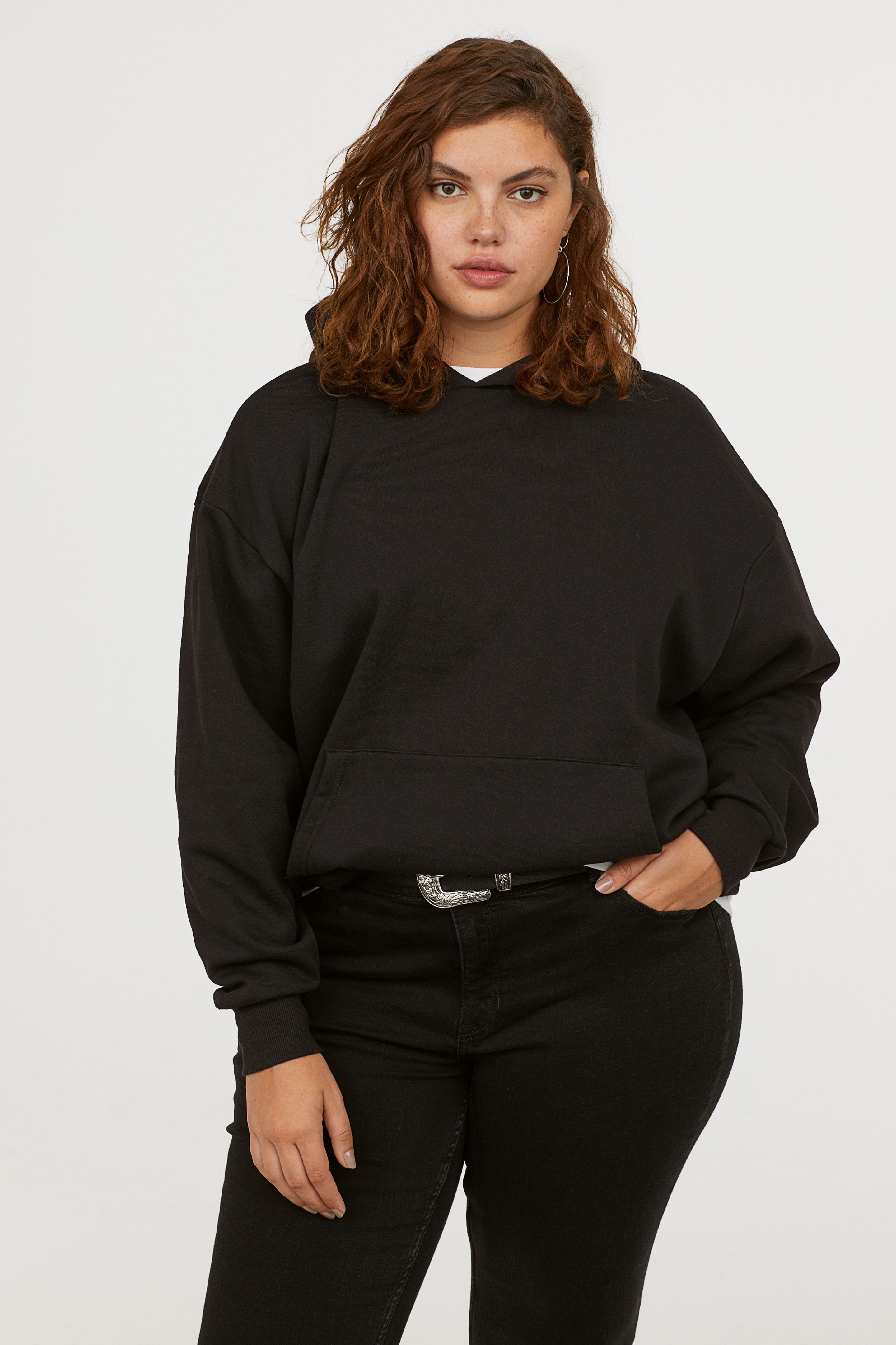 H&M Plus + Plus-Size Oversized Hooded Top