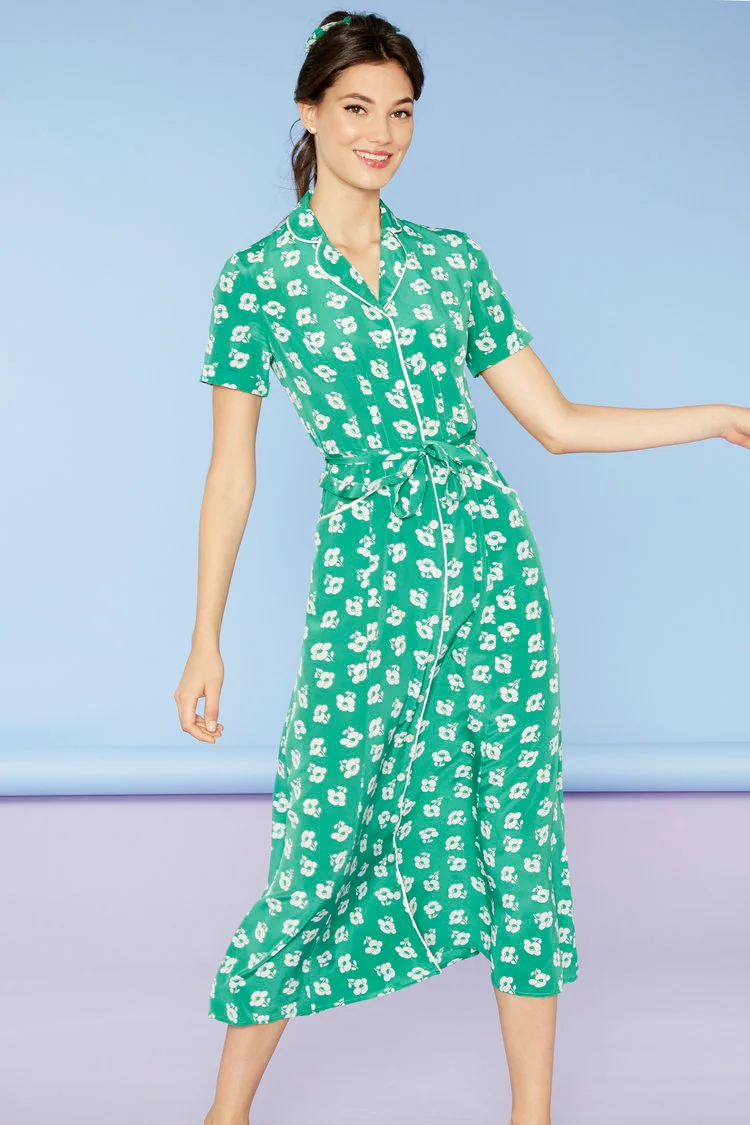 knee length dresses for ladies Maria Rosa Floral Midi Dress main image 0