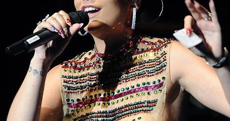 Lily Allen Bejeweled Nude Tank - City Rocks Concert