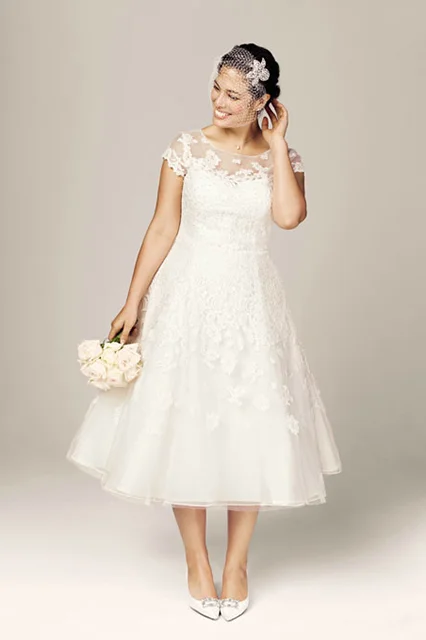 Oleg Cassini + Appliqued Illusion Faille Bridesmaid Dress Oleg Cassini + Appliqued Illusion Faille Bridesmaid Dress