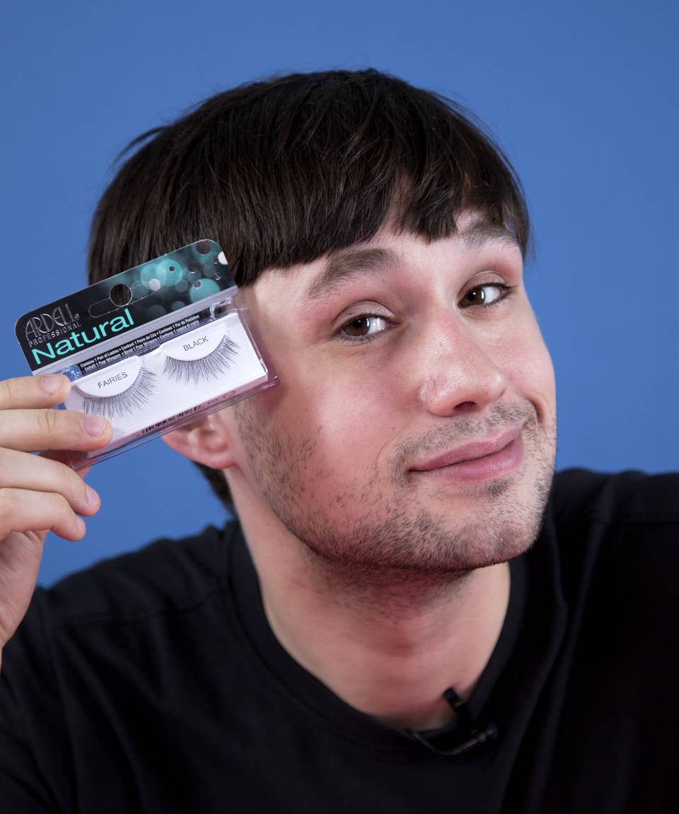 Men Experiment False Eyelashes Reaction Video