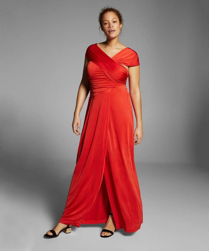 strapless open back dress La Femme Dress 29021 Plus-Size Formal Prom Dress Dark Emerald / 12W main image 0