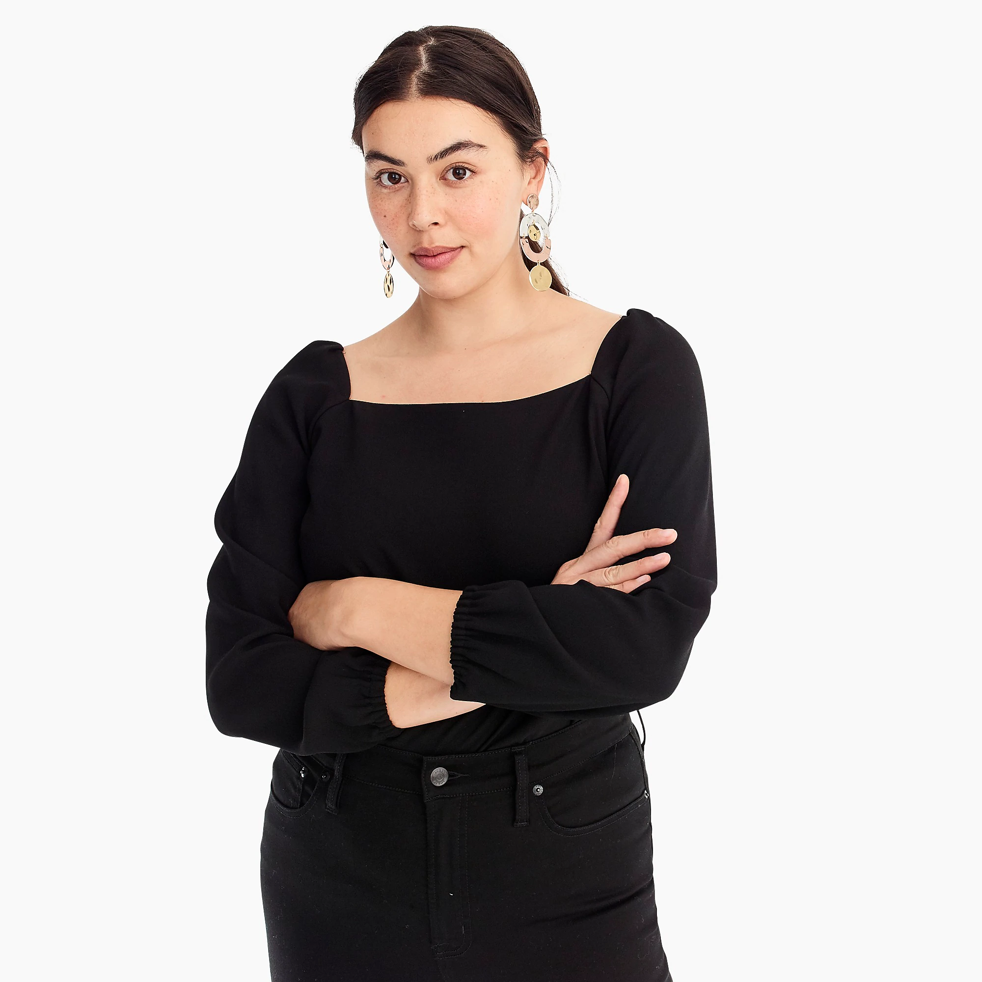 Joshua Square Neck Top- Cream