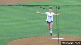 Chrissy Teigen admits she's 'drunk' as she throws first pitch for Los  Angeles Dodgers