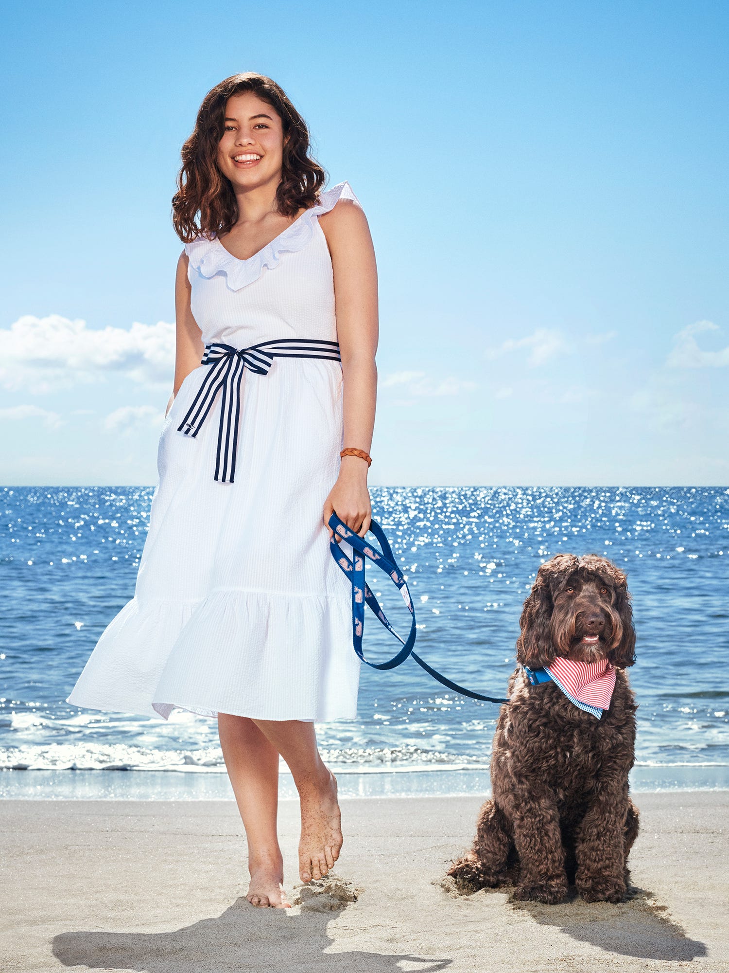 Robe Femme Tendance Vineyard Vines – Modèle Exclusif à Nouer, Taille XS En Bleu