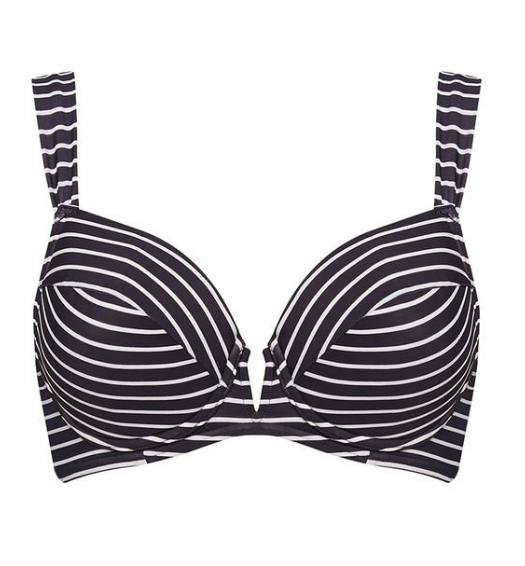 Figleaves London + Cast Away Underwired Plunge Bikini Top