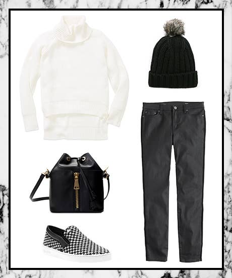 black and white fall outfits