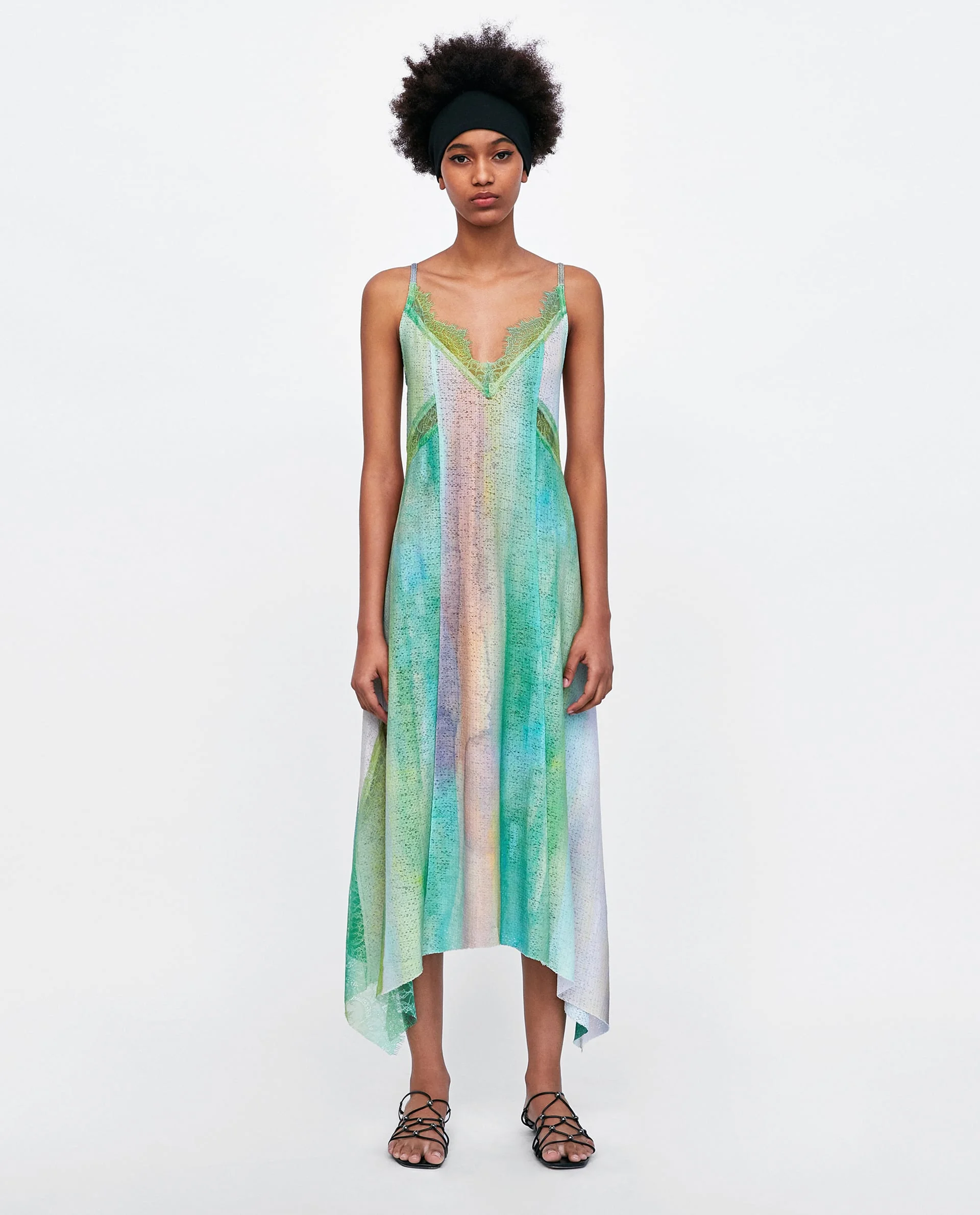 Zara + Lace-trimmed Dress