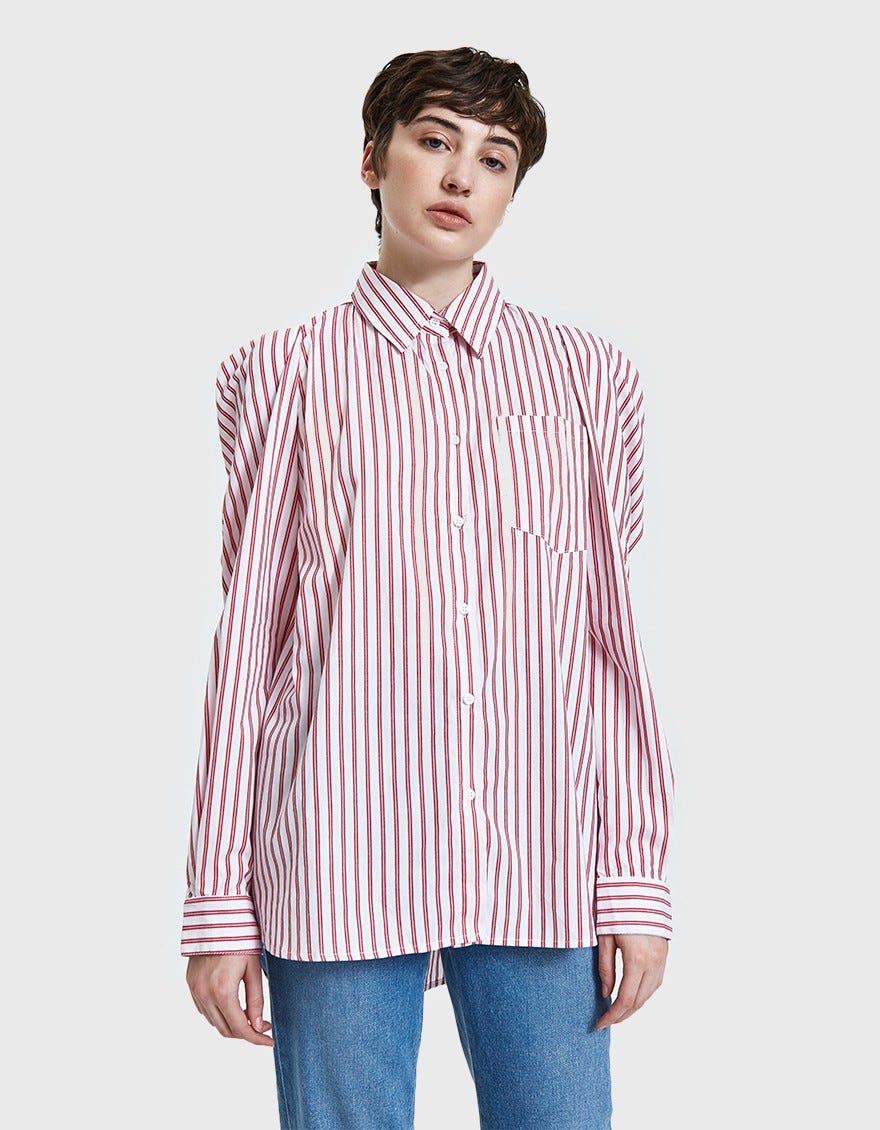 Cool Button Up Shirts Asymmetric, Oversized, CutOut