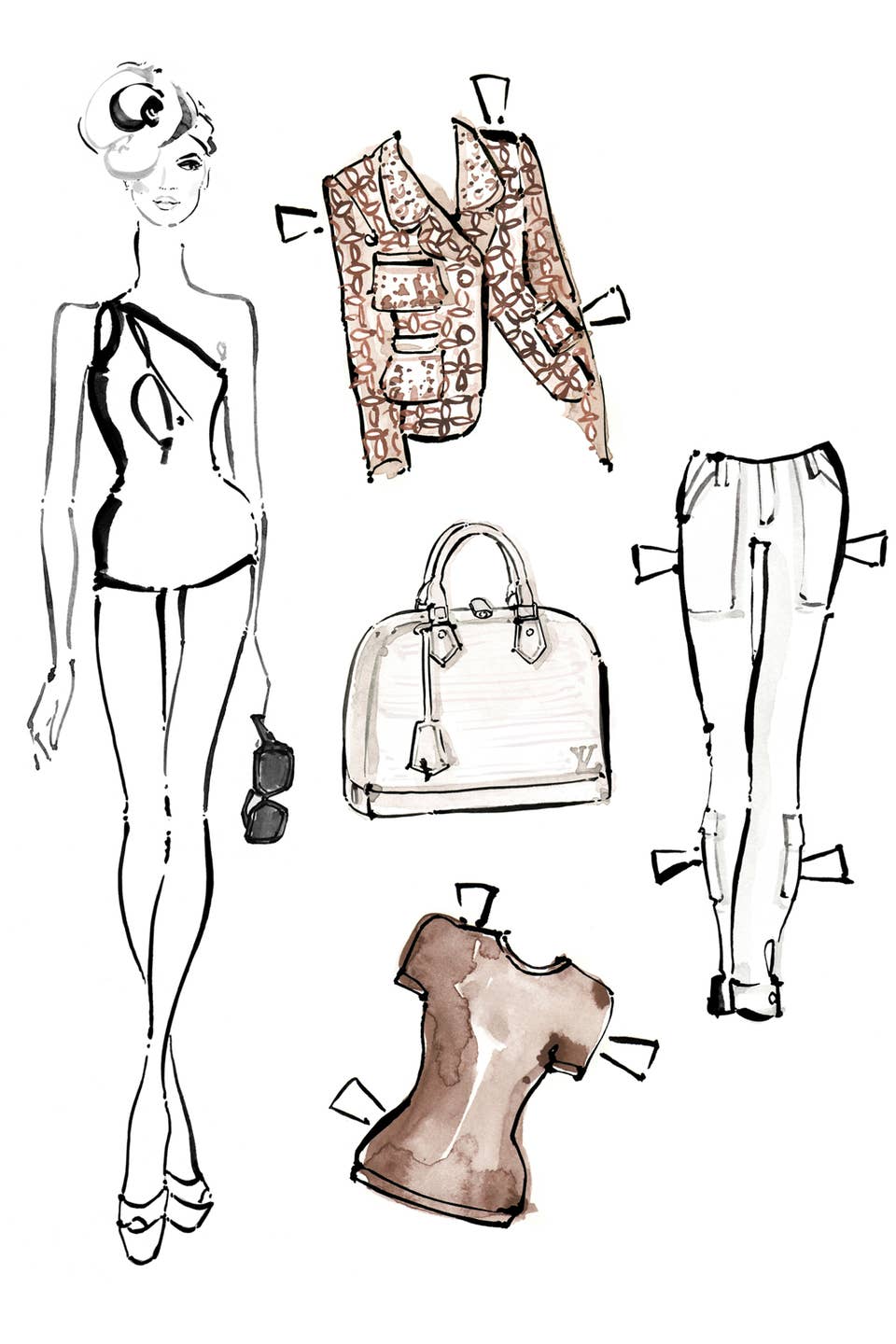 Louis Vuitton Paper Dolls - Fashion Doll